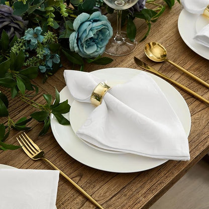 Newbridge Barcelona Luxury Damask Fabric Tablecloth, 100% Polyester, No Iron - Image 8