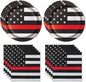 Firefighter EMT Party Set-16 Plates & Napkins-Thin Red Line-Havercamp | by Havercamp