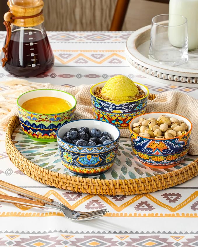vancasso Ramekins 8 oz Oven Safe, Bohemian Style Creme Brulee Ramekin Set of 6 - Image 8