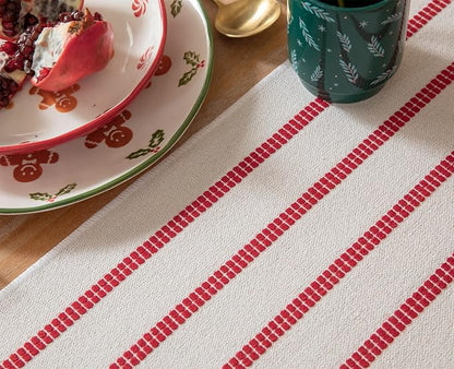 Caflife Christmas Table Runner 72 Inchs Long, Cotton and Linen Woven - Image 3