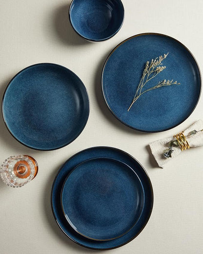Stoneware Dinnerware Sets for 6, 18 Pieces Ceramic Plates and Bowls Sets - Image 5
