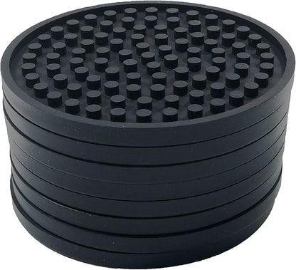 Better Kitchen Products 8 Piece Silicone Coaster Set, Black