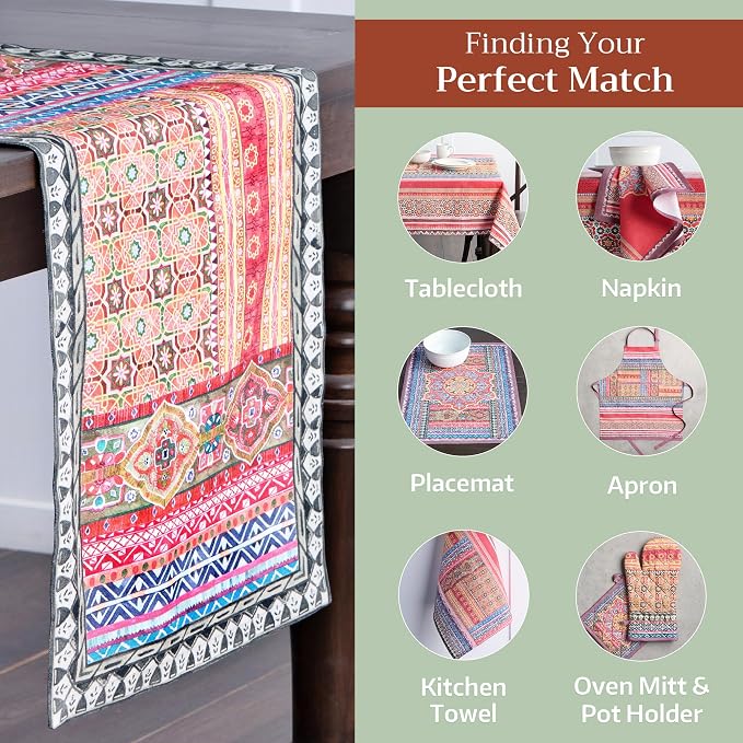Maison d' Hermine Table Runner 100% Cotton 14.50" x 72" | Table Runners 72 - Image 5