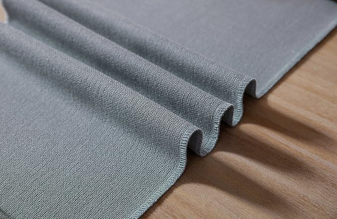 Dusty Blue Table Runners 48 Inches Long, Burlap Linen Style Rustic Farmhouse - Image 6