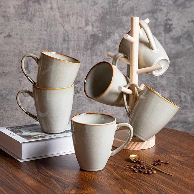 MONITO 17oz Ceramic Coffee Mugs Set of 6, Dishwasher&Microwave Safe, Reactive - Image 5
