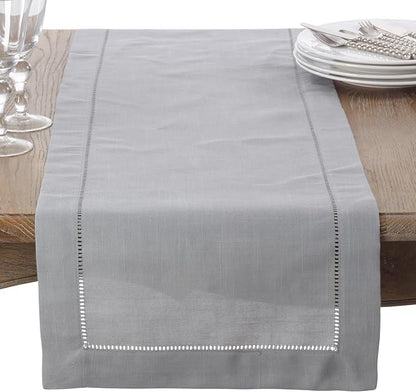 SARO LIFESTYLE Hemstitched Border Table Runner - Image 2