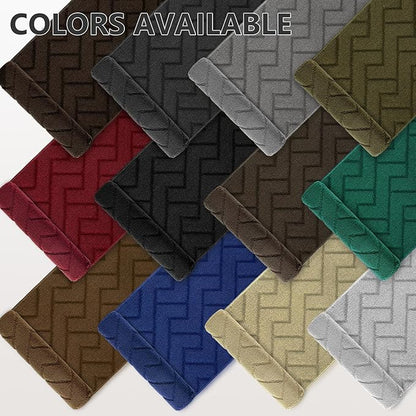 hicorfe Kitchen Rugs and Mats Sets,2 Pieces Super Absorbent Polypropylene Non-Slip Rug,Soft Comfort Floor Mat,Washable for Kitchen,Hallway,Office,Sink,Laundry(24" x 35"+24" x 71",Charcoal)