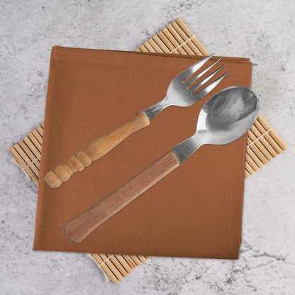Urban Villa Cloth Napkins Set of 12 20x20 Inches 100% Cotton Napkins Cloth Washable Durable Reusable Absorbent Table Dinner Napkins Cloth for Thanksgiving Hotel Lunch Restaurant Parties – Rust Slub