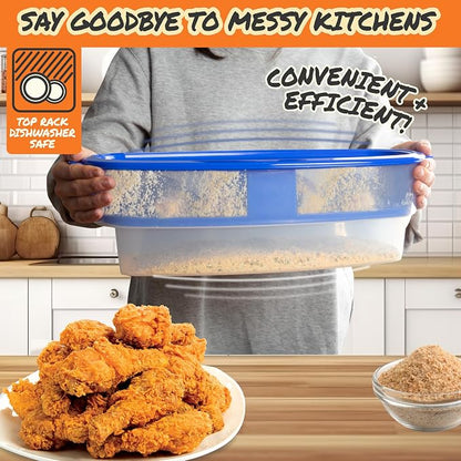 COOK'S CHOICE XL Original Better Breader Bowl 16" Mess-Free Breading Tray | - Image 5