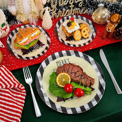24Pack Christmas Plastic Plates - Image 7