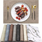 Leather Heat Resistant Placemats Set of 6 Waterproof Wipeable Washable PU Table Mats,Easy to Clean Anti-Slip Place Mats (Light Brown, 6)