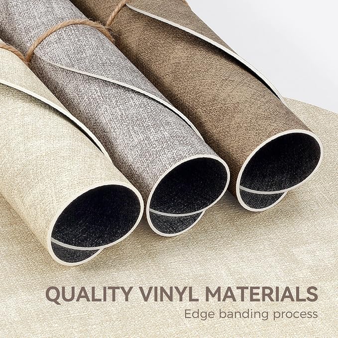 NCUE 13" Faux Leather Round Placemats Set of 6, Reversible Dual-Color | - Image 5