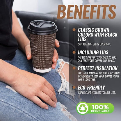 Promora Brown Disposable Coffee Cups - Image 5