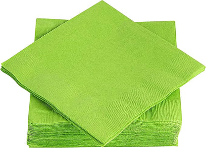 Big Party Pack 40 Count Kiwi Green Dinner Napkins Tableware- Ideal for Wedding, Party, Birthday, Dinner, Lunch, Cocktails. (7” x 7”)