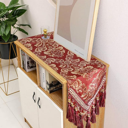 Luxury Vintage Table Runner Embroidery Jacquard Fabric - Image 2