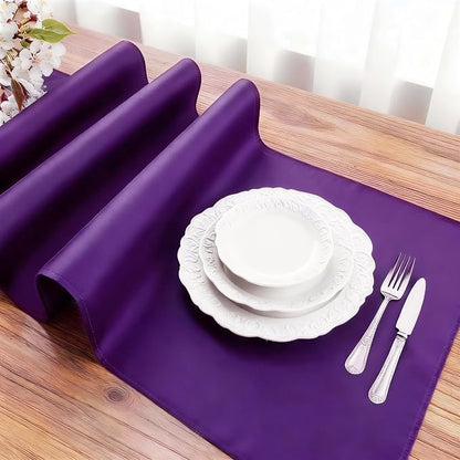FOLINS&HOME Purple Waterproof Decorative Table Runner 48 Inches Long | 210GSM - Image 3