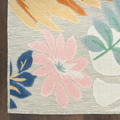 Nourison Home Suncoast Multicolor 5'3" x 7'3" Area Rug - Easy Clean, Non Shedding, Bed Room, Living Room, Dining Room, Kitchen (5' x 7')