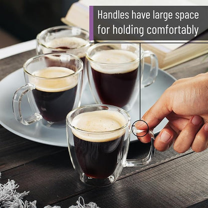 BTaT- Double Walled Glass Coffee Mugs, 16 oz, Glass Coffee Cups - Image 6