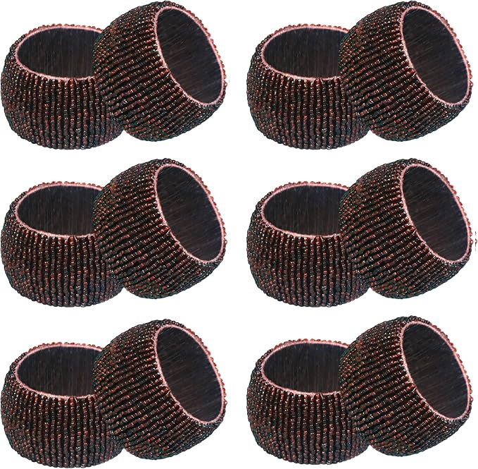 COTTON CRAFT Glitz Handmade Beaded Napkin Rings by COTTONCRAFT