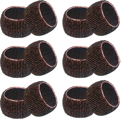 COTTON CRAFT Glitz Handmade Beaded Napkin Rings by COTTONCRAFT