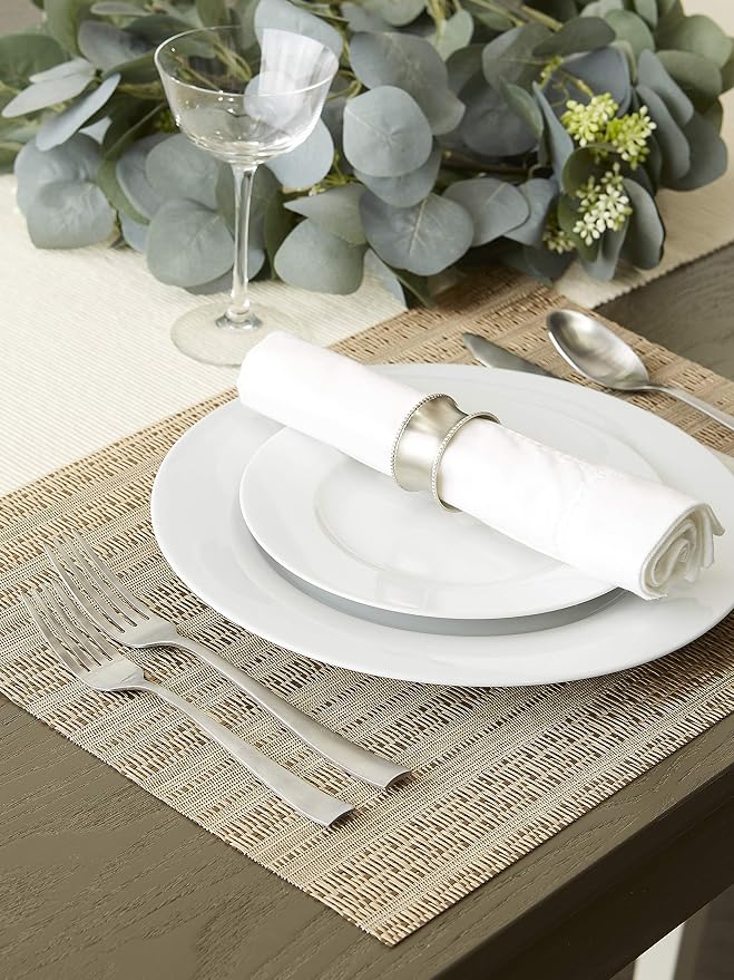 DII PVC Tabletop Collection Woven Indoor/Outdoor, Placemat Set, 6 Piece - Image 3