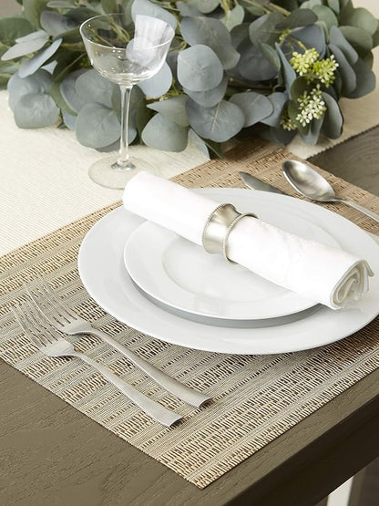 DII PVC Tabletop Collection Woven Indoor/Outdoor, Placemat Set, 6 Piece - Image 3