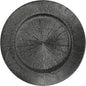 Charger Plates, 100pcs Black 13inch Plastic Dinner Plate, Round Plastic Dinner Plate with Delicate Texture for Parties Wedding (Black)