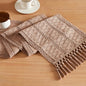 Macrame Style Boho Table Runner, 12x36 Inch Taupe | Woven Boho Table Runner by ZEEMARTONLINE