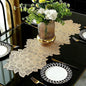 FAVE Gold Table Runners 36 Inches Flower Shaped Short Table Runner | Washable by FAVE