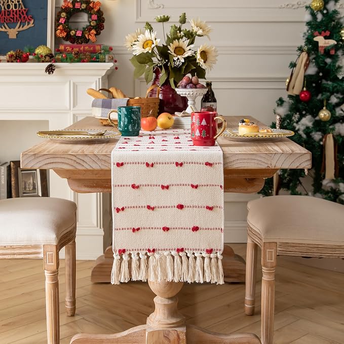 Caflife Christmas Valentines Table Runner 72 Inchs Long - Image 6
