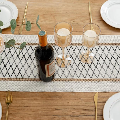 Table Runner Linear End, Boho Style - Image 3