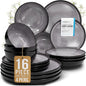 16 Piece Stoneware Dinnerware Set by PURELIVING