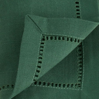 SARO LIFESTYLE Hemstitched Border Dinner Napkin, Jasper Green - Image 4