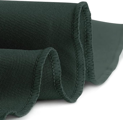 Gee Di Moda Round Tablecloth - 120 Inch Hunter Green Round Table Cloth for 60 to 96 Inch Round Tables - Heavy Duty Washable Fabric - for Buffet Table, Holiday Party, Dinner, Wedding & Baby Shower