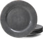 Farmhouse Melamine Dinner Plates Set of 6,Break and Chip Resistant Kitchen Plates, BPA Free 6pcs Dinner Dishes Set, 11 Inch Lightweight larger Melamine Salad Plates for Everyday Use, Gray…