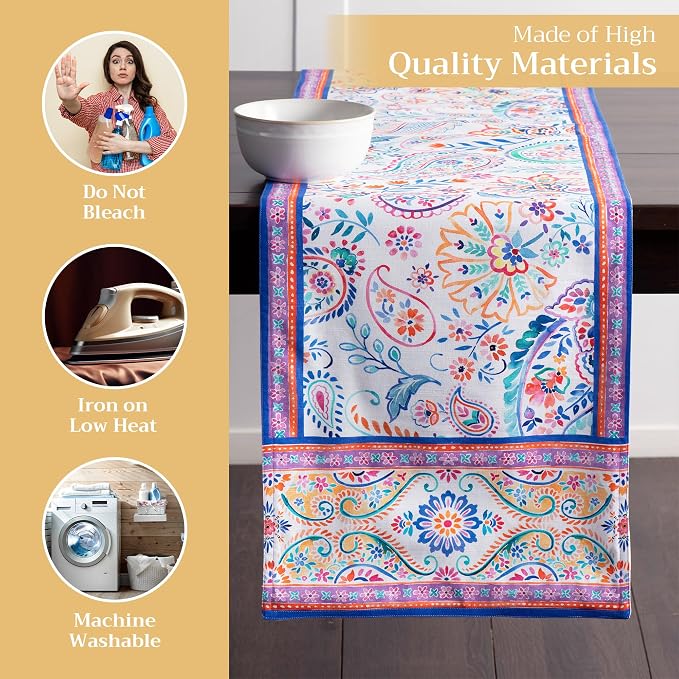 Maison d' Hermine Table Runner 100% Cotton 14.50" x 108" | Table Runners 108 - Image 3