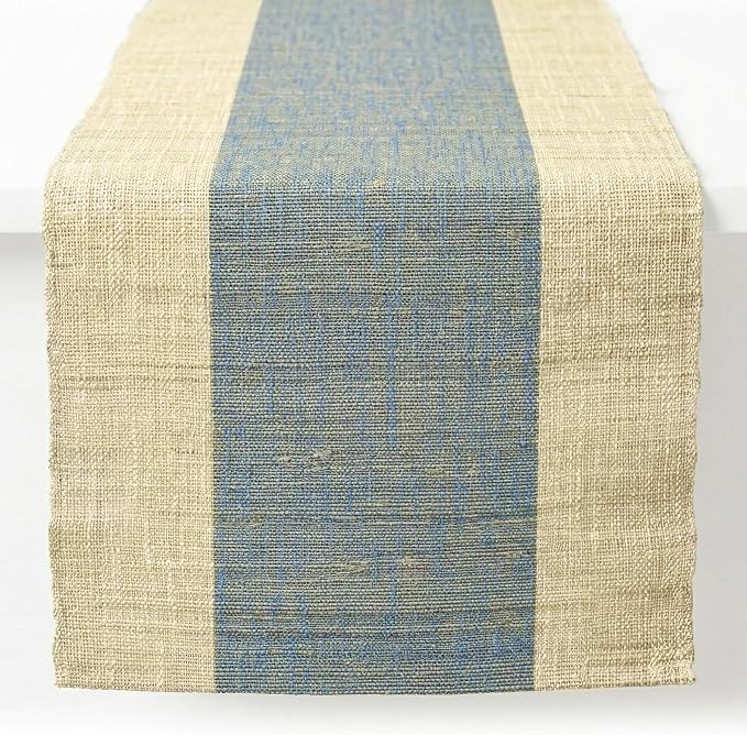 Table Runner, 13.8" × 72", 100% Natural Ramie, Handwoven | 100% Natural Ramie by GleeNflux