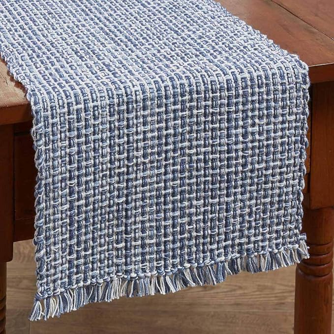 Park Designs Denim Tweed Table Runner 13" x 54" - Image 2