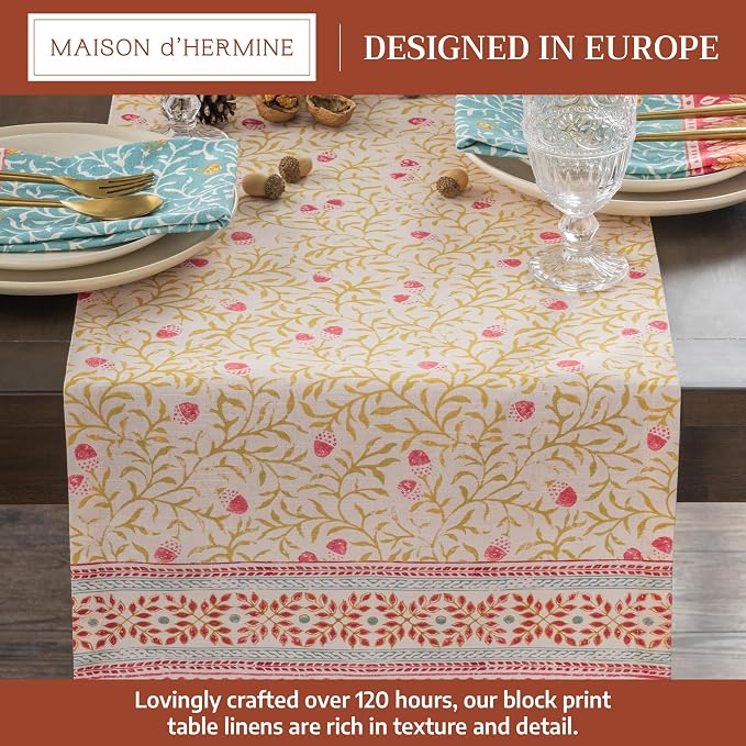 Maison d' Hermine Table Runner 100% Cotton 14.50" x 108" | Table Runners 108 - Image 2