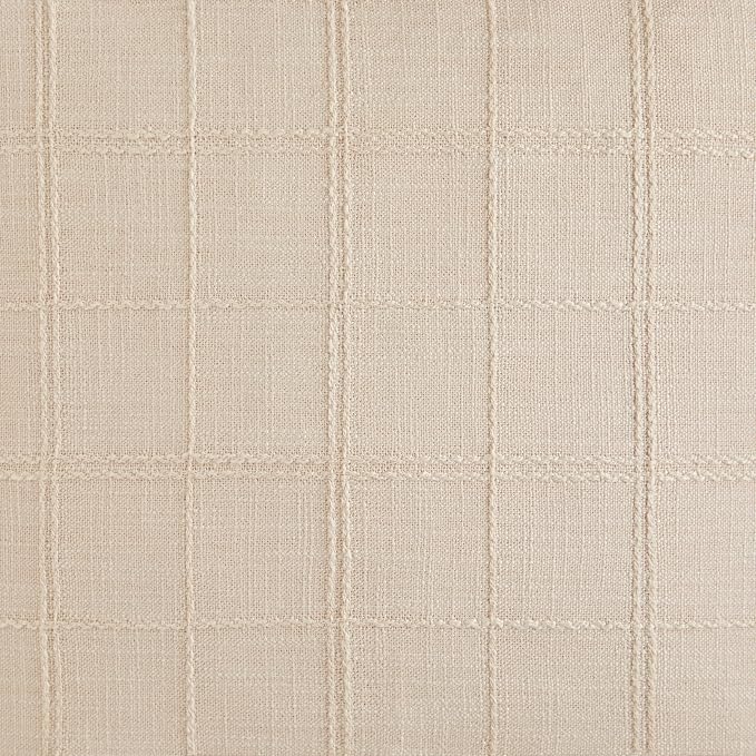 Linen Checked Farmhouse Table Runner, 13x48 Inches Neutral Beige | Raised Grid - Image 6