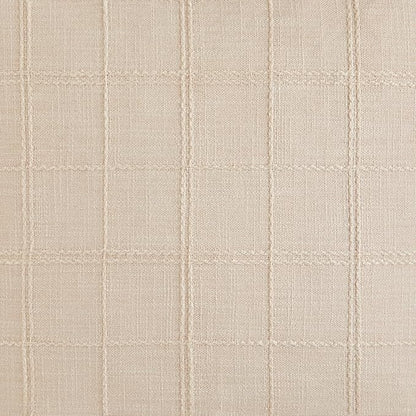 Linen Checked Farmhouse Table Runner, 13x48 Inches Neutral Beige | Raised Grid - Image 6