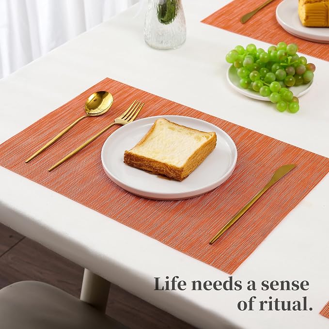 Leetaltree Orange Placemats Set of 4 - Image 6
