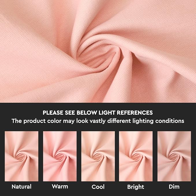 Encasa XO Table Runner, Cotton Canvas Dining Runner 13"x72" | Powder Pink - Image 3