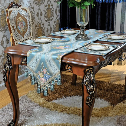 Extra Luxury Velvet Blue Table Runner 120 Inches Long - Image 7