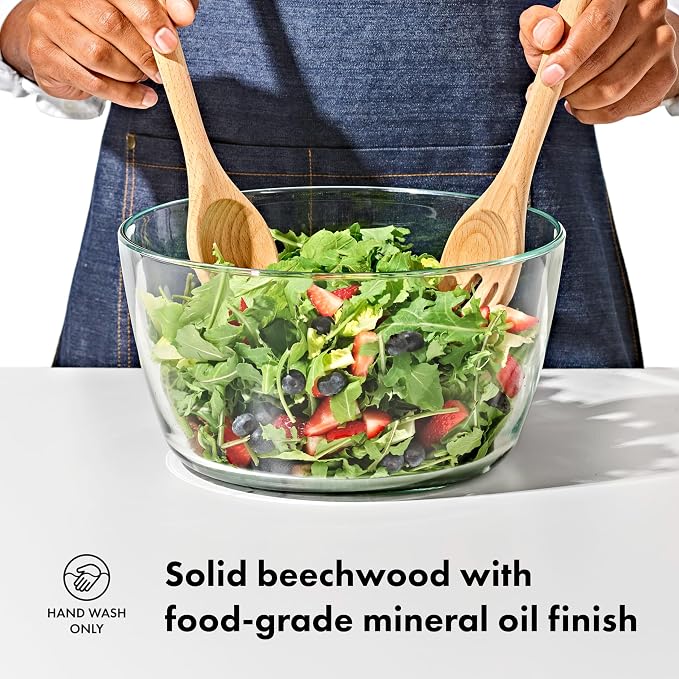 OXO Good Grips Beechwood Salad Servers – 2-Piece Set - Image 2