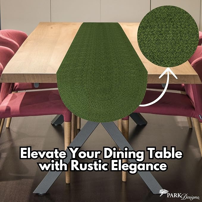 Park Designs Basil Spice Bin Table Runner 15" x 36", Braided | Cotton | Thickly - Image 2