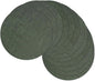 13" Round Placemats Set of 12, Reversible Faux Leather Heat Resistant Table Mats, 100% Waterproof Oilproof Wipeable Table Protective Placemats for Vinyl, Washable for Indoor (12, Dark Green)