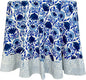 ATOSII Positano Blue 100% Cotton Round Boho Spring Summer Tablecloth, Handblock Floral Table Cloth Linen for Kitchen Dining I Parties Weddings Outdoors Grand Millennial I 60" Inches Round I 4 Seater