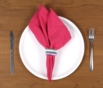 ALPHA Living HOME 24-Piece Yarn Wrap Napkin Rings - Decorative Napkin Rings,Bulk Napkins - Modern Table Décor for Every Occasion - Wedding Holidays Dinners Party Everyday Use (Multi Pastel)