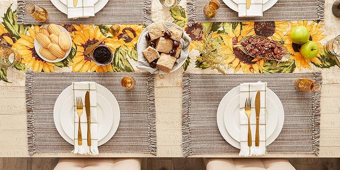 DII Variegated Tabletop Collection, Placemat Set, 6 Piece - Image 5